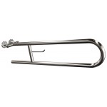 Uchwyt półokrągły Ø25 uchylny 75cm z wieszakiem na papier ANDEX Bez Barier 801/W/75CC stal nierdzewna polerowana