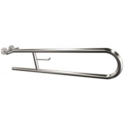 Uchwyt półokrągły Ø25 uchylny 85cm z wieszakiem na papier ANDEX Bez Barier 801/W/85CC stal nierdzewna polerowana