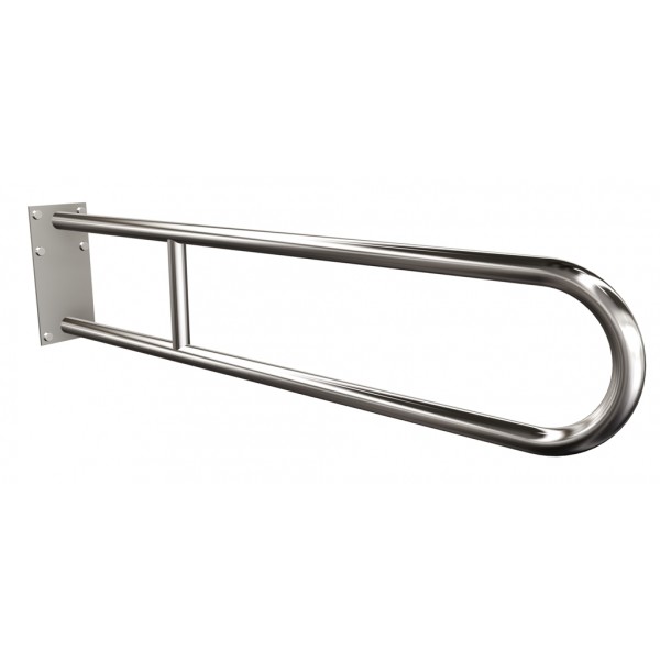 Uchwyt półokrągły stały 80cm z płytą ANDEX Bez Barier 819/80/NG stal nierdzewna czarny