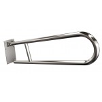 Uchwyt półokrągły Ø25 uchylny 75cm z płytą ANDEX Bez Barier 820/75CC stal nierdzewna polerowana