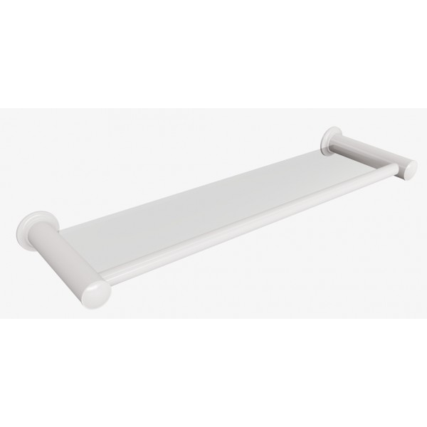 Półka łazienkowa szklana 50cm ANDEX Classic 001/50B biała