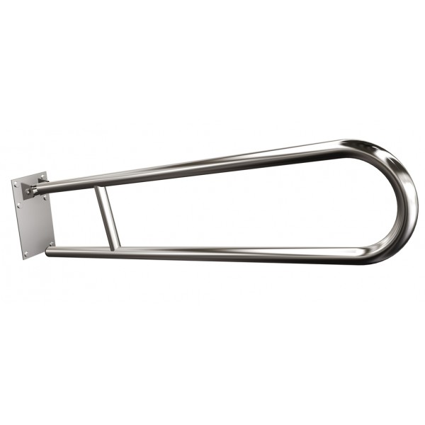 Uchwyt półokrągły Ø25 uchylny 85cm z płytą ANDEX Bez Barier 820/85CC stal nierdzewna polerowana