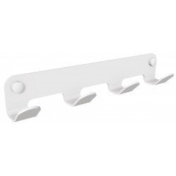 Wieszak 4-hakowy ANDEX Technic 306B stal nierdzewna biały