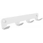 Wieszak 4-hakowy ANDEX Technic 306B stal nierdzewna biały