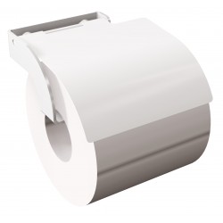 Uchwyt na papier toaletowy z osłonką ANDEX Technic 314B stal nierdzewna biały
