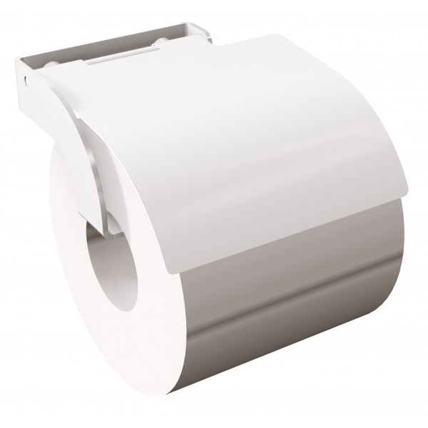 Uchwyt na papier toaletowy z osłonką TECHNIC biały