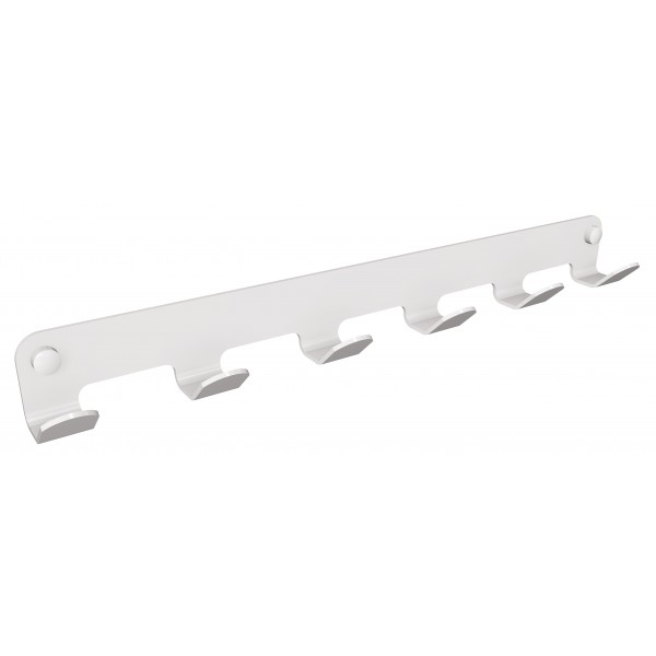 Wieszak 6-hakowy ANDEX Technic 329B stal nierdzewna biały