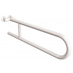 Uchwyt półokrągły Ø25 stały 70cm ANDEX Bez Barier 800/70B stal nierdzewna biały