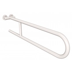 Uchwyt półokrągły Ø25 stały 80cm ANDEX Bez Barier 800/80B stal nierdzewna biały