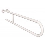 Uchwyt półokrągły Ø25 stały 80cm ANDEX Bez Barier 800/80B stal nierdzewna biały