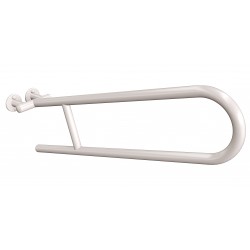 Uchwyt półokrągły Ø25 uchylny 70cm ANDEX Bez Barier 801/70B stal nierdzewna biały