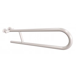Uchwyt półokrągły uchylny 80 cm ANDEX Bez Barier 801/80/B stal nierdzewna biały