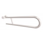 Uchwyt półokrągły uchylny 80cm ANDEX Bez Barier 801/80B stal nierdzewna biały