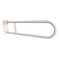 Uchwyt półokrągły uchylny 70cm z płytą ANDEX Bez Barier 820/70/B stal nierdzewna biały