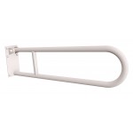 Uchwyt półokrągły Ø25 uchylny 70cm z płytą ANDEX Bez Barier 820/70B stal nierdzewna biały