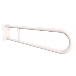 Uchwyt półokrągły Ø25 stały 80cm z płytą ANDEX Bez Barier 819/80B stal nierdzewna biały