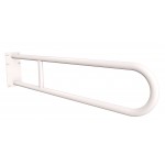 Uchwyt półokrągły Ø25 stały 80cm z płytą ANDEX Bez Barier 819/80B stal nierdzewna biały