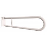Uchwyt półokrągły uchylny 80cm z płytą ANDEX Bez Barier 820/80/B stal nierdzewna biały