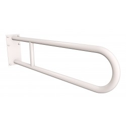 Uchwyt półokrągły Ø25 stały 70cm z płytą ANDEX Bez Barier 819/70B stal nierdzewna biały