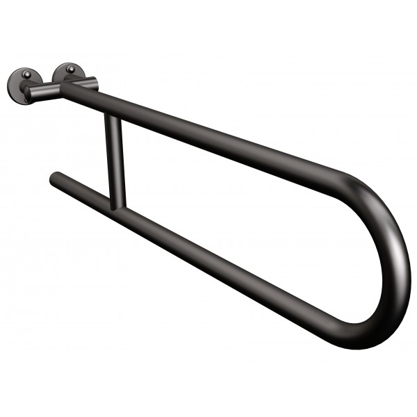 Uchwyt półokrągły Ø25 stały 70cm ANDEX Bez Barier 800/70NG stal nierdzewna czarny