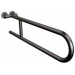 Uchwyt półokrągły Ø25 stały 70cm ANDEX Bez Barier 800/70NG stal nierdzewna czarny