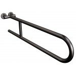 Uchwyt półokrągły Ø25 stały 75cm ANDEX Bez Barier 800/75NG stal nierdzewna czarny