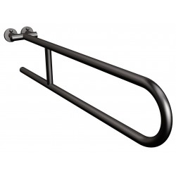 Uchwyt półokrągły Ø25 stały 80cm ANDEX Bez Barier 800/80NG stal nierdzena czarny