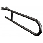 Uchwyt półokrągły Ø25 stały 80cm ANDEX Bez Barier 800/80NG stal nierdzena czarny