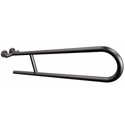 Uchwyt półokrągły Ø25 stały 85cm ANDEX Bez Barier 800/85NG stal nierdzewna czarny
