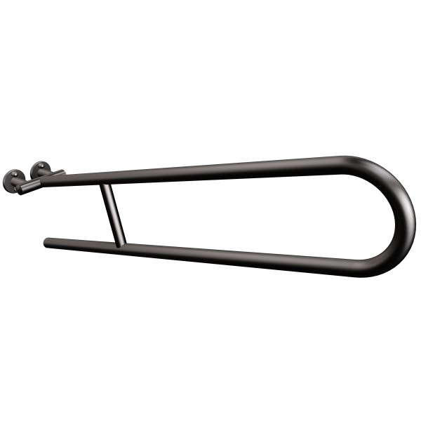 Uchwyt półokrągły Ø25 stały 85cm ANDEX Bez Barier 800/85NG stal nierdzewna czarny