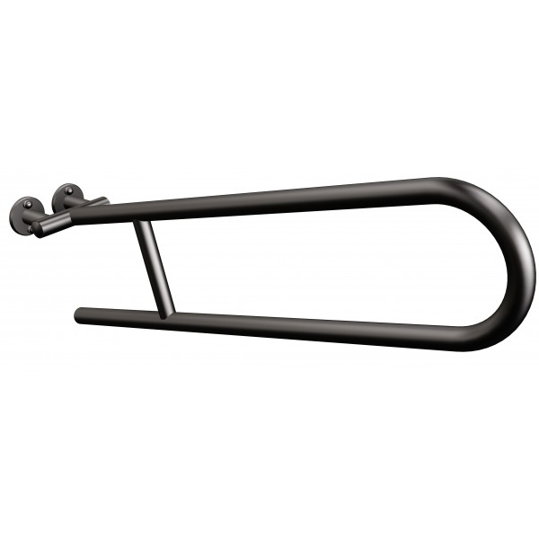 Uchwyt półokrągły Ø25 uchylny 70cm ANDEX Bez Barier 801/70NG stal nierdzewna czarny