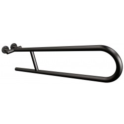 Uchwyt półokrągły Ø25 uchylny 80cm ANDEX Bez Barier 801/80NG stal nierdzewna czarny