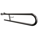 Uchwyt półokrągły Ø25 uchylny 85cm z wieszakiem na papier ANDEX Bez Barier 801/W/85NG stal nierdzewna czarny