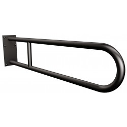 Uchwyt półokrągły Ø25 stały 75cm z płytą ANDEX Bez Barier 819/75NG stal nierdzewna czarny