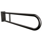 Uchwyt półokrągły Ø25 stały 75cm z płytą ANDEX Bez Barier 819/75NG stal nierdzewna czarny