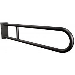 Uchwyt półokrągły Ø25 stały 80cm z płytą ANDEX Bez Barier 819/80NG stal nierdzewna czarny