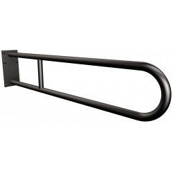 Uchwyt półokrągły Ø25 stały 85cm z płytą ANDEX Bez Barier 819/85NG stal nierdzewna czarny