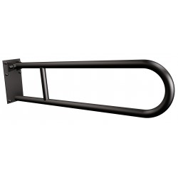 Uchwyt półokrągły Ø25 uchylny 70cm z płytą ANDEX Bez Barier 820/70NG stal nierdzewna czarny