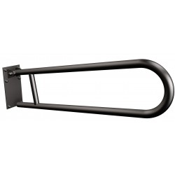 Uchwyt półokrągły Ø25 uchylny 75cm z płytą ANDEX Bez Barier 820/75NG stal nierdzewna czarny