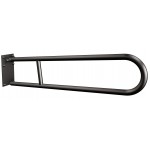 Uchwyt półokrągły Ø25 uchylny 80cm z płytą ANDEX Bez Barier 820/80NG stal nierdzewna czarny