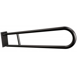 Uchwyt półokrągły Ø25 uchylny 85cm z płytą ANDEX Bez Barier 820/85NG stal nierdzewna czarny