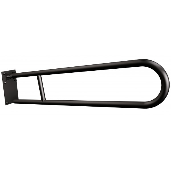 Uchwyt półokrągły uchylny 85cm z płytą ANDEX Bez Barier 820/85NG stal nierdzewna czarny