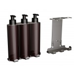 Uchwyt-dozownik mydła w płynie, szamponu, i odżywki 3x300ml ANDEX Technic 350SG stal nierdzewna polerowana
