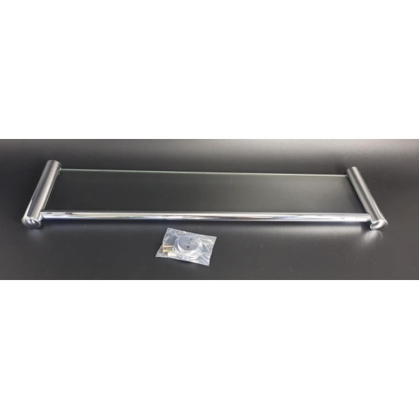 Półka łazienkowa szklana 50 cm ANDEX Classic 001/50/CC chrom