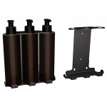 Uchwyt-dozownik mydła w płynie,szamponu, odżywki 3x300ml ANDEX Technic 350NG stal nierdzewna czarny