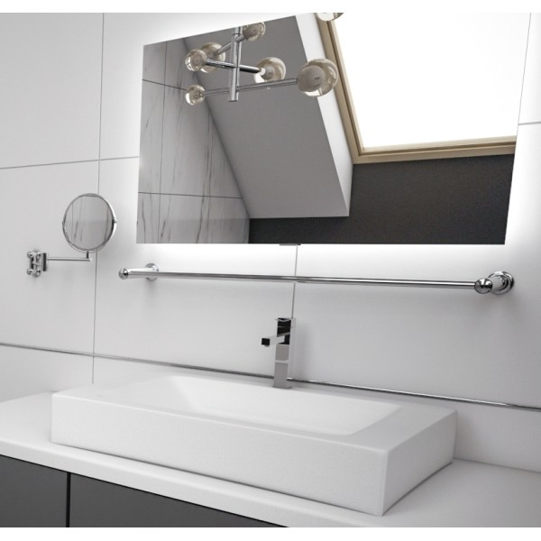 Półka łazienkowa szklana 50cm ANDEX Classic 001/50CC chrom