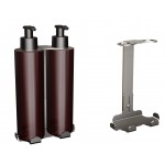 Uchwyt-dozownik mydła w płynie i szamponu samoprzylepny 2x300ml ANDEX Technic 387SG stal nierdzewna polerowana