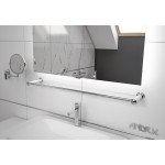 Półka łazienkowa szklana 60cm ANDEX Classic 001/60CC chrom