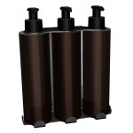 Uchwyt-dozownik mydła w płynie,szamponu, odżywki 3x300ml ANDEX Technic 350NG stal nierdzewna czarny