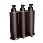 Uchwyt-dozownik mydła w płynie, szamponu, i odżywki 3x300ml ANDEX Technic 350SG stal nierdzewna polerowana